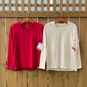 Burt’s Bees Baby NWT Organic Cotton Long Sleeve Pajama Tops Women’s XS